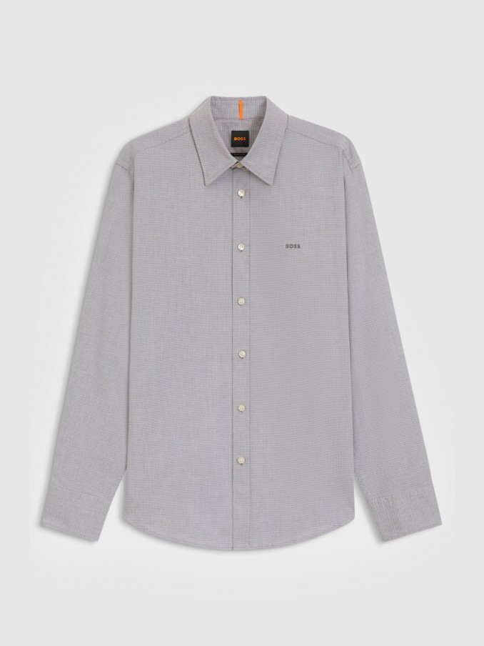 Camisa Hombre Verde Boss Orange