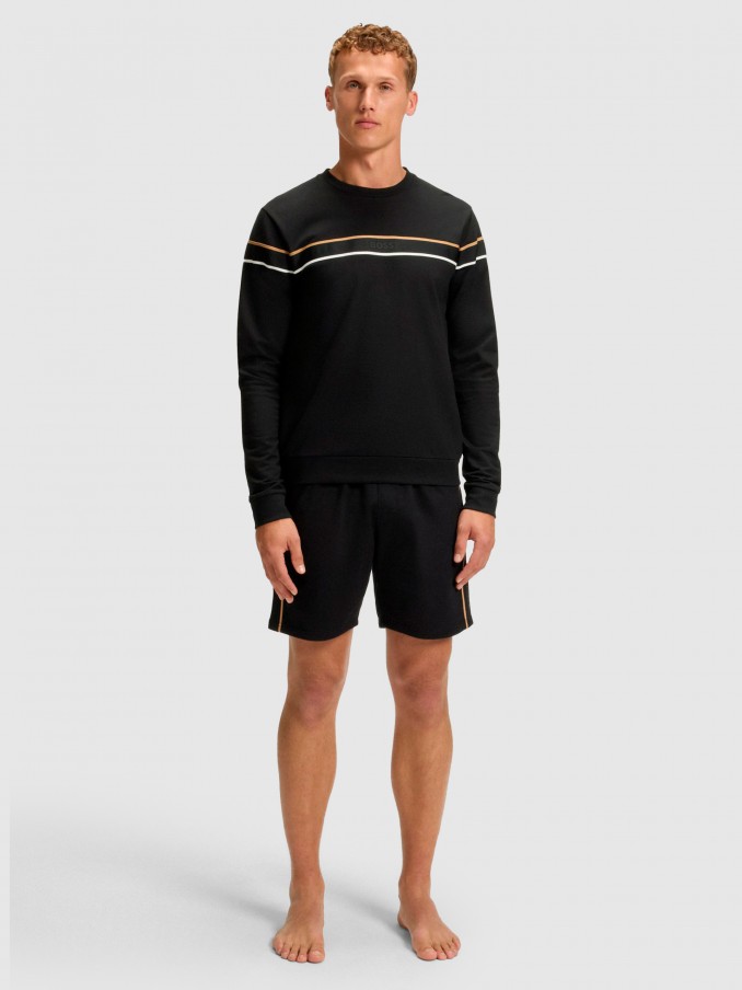 Sueter Hombre Negro Boss