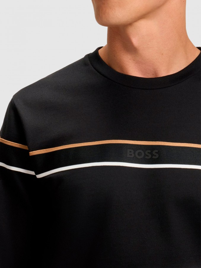 Sueter Hombre Negro Boss