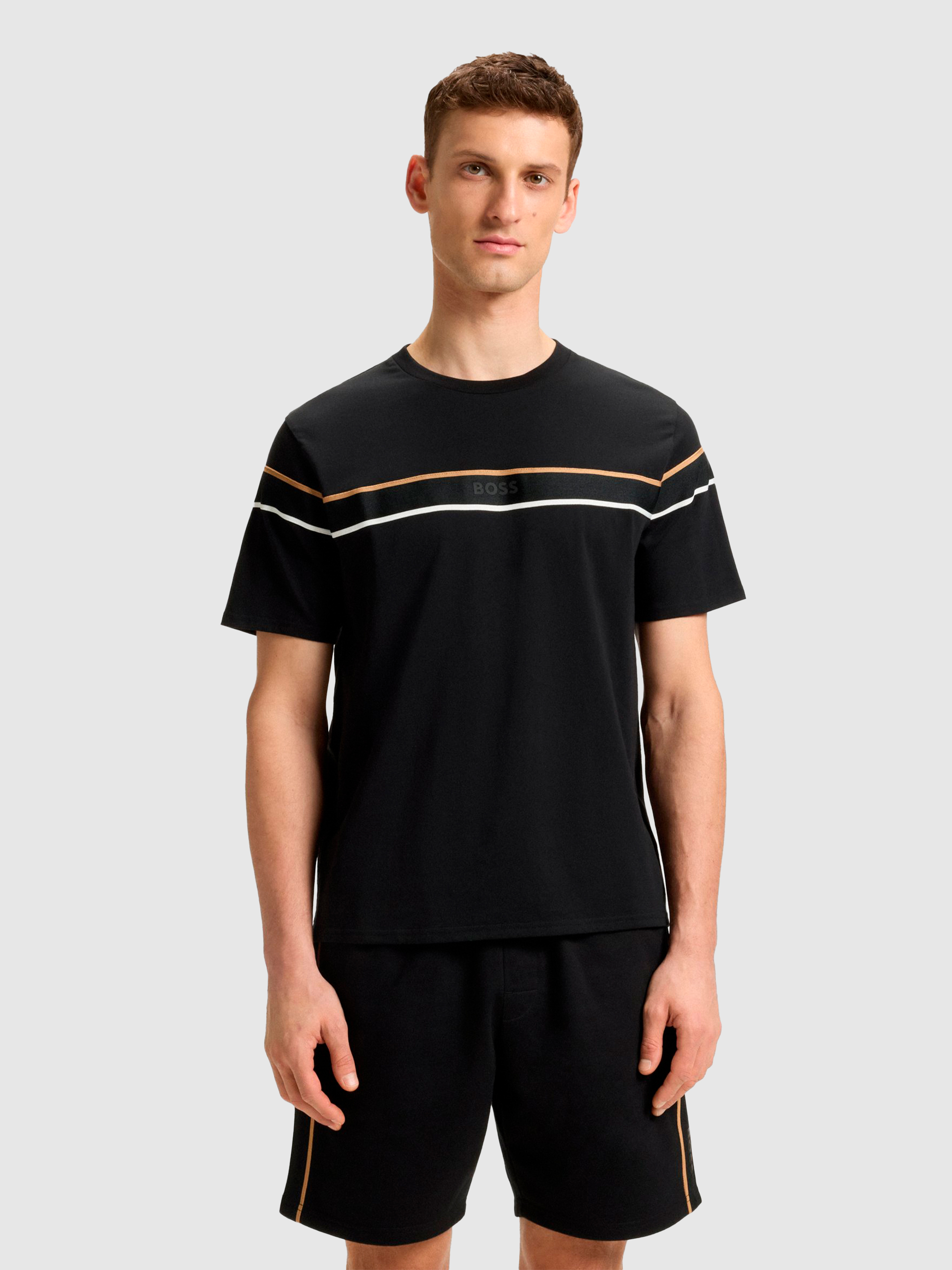Camiseta Hombre Negro Boss