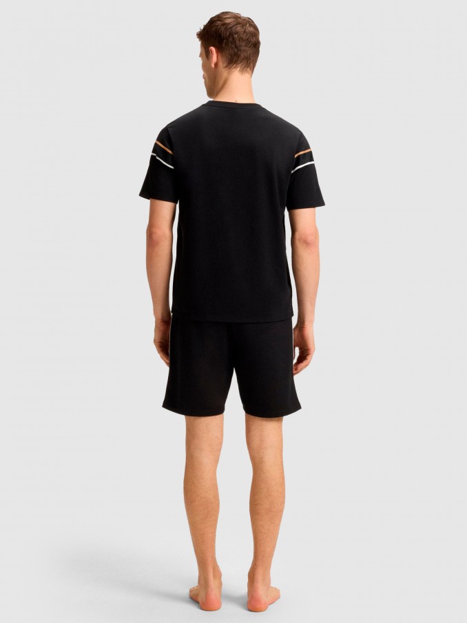 Camiseta Hombre Negro Boss