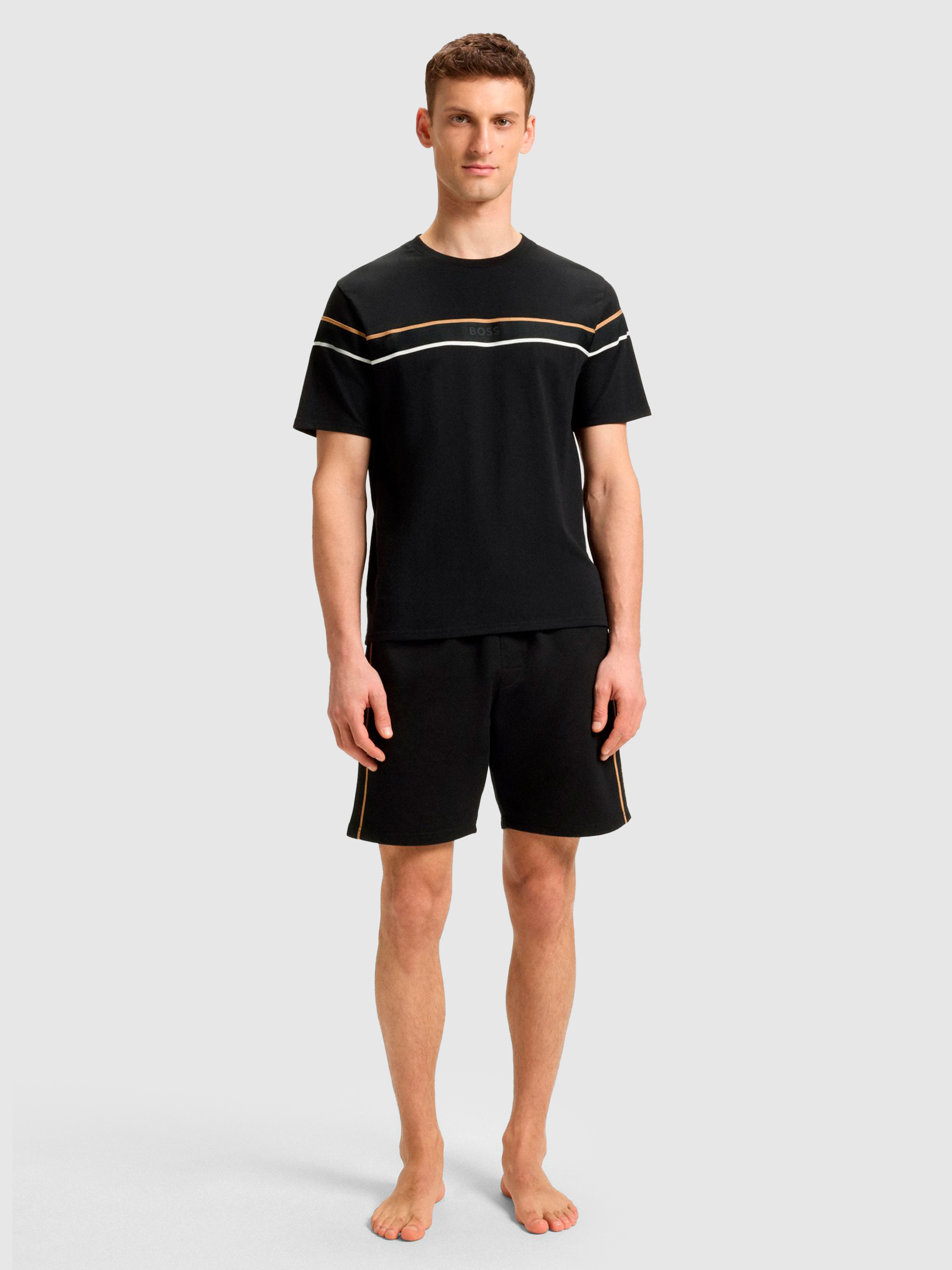Camiseta Hombre Negro Boss