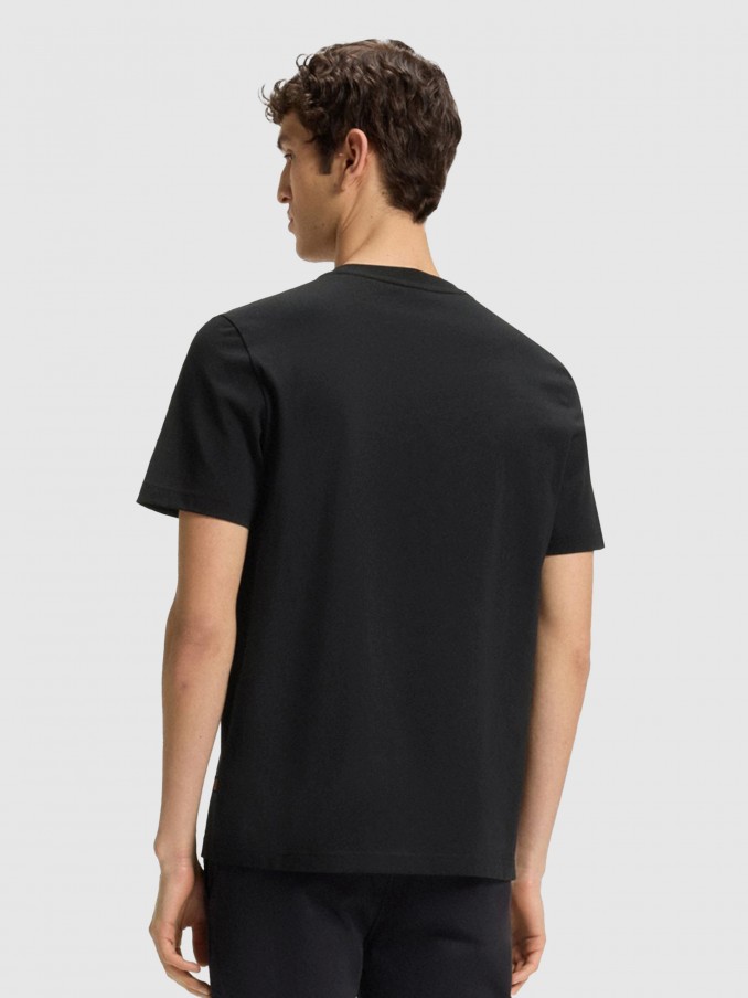 Camiseta Hombre Negro Boss Orange