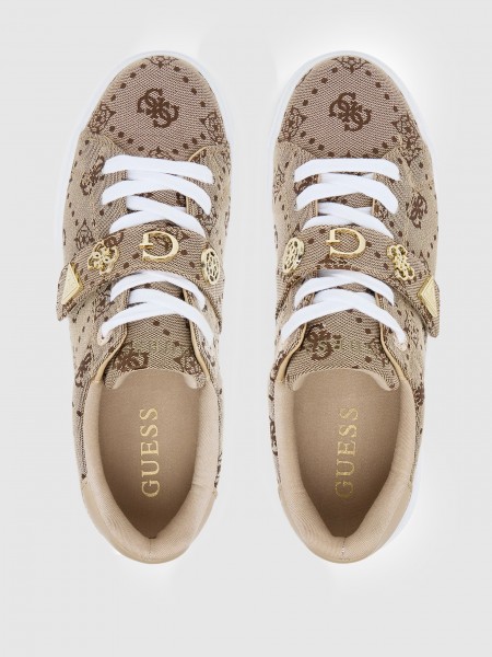 Tenis Mujer Beige Guess
