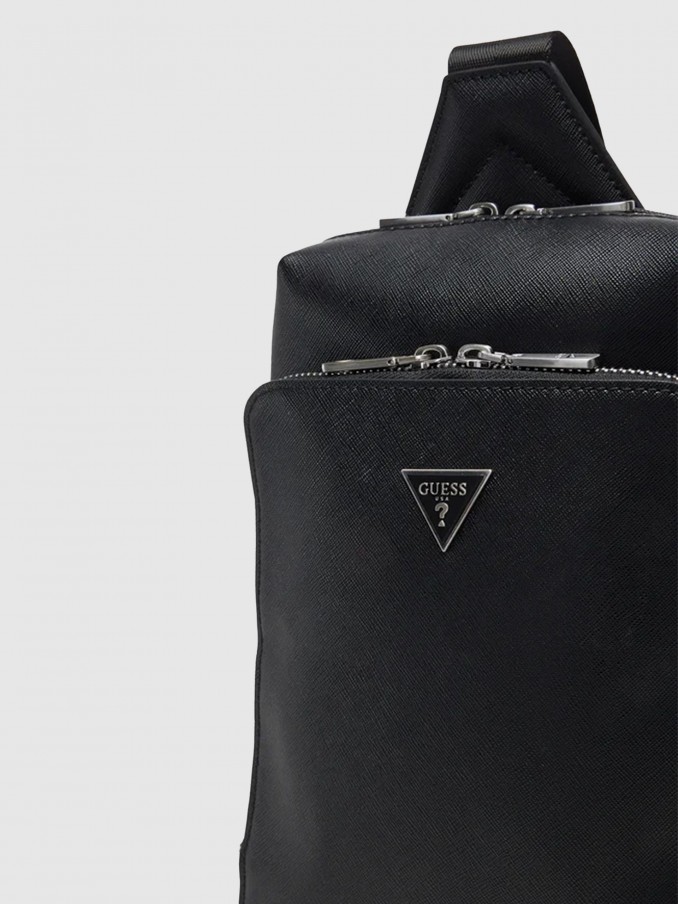 Bolsos de Hombro Hombre Negro Guess