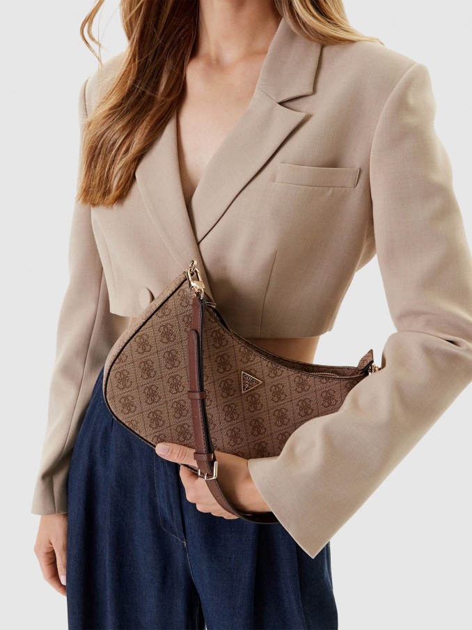 Bolsos de Hombro Mujer Marrón Guess