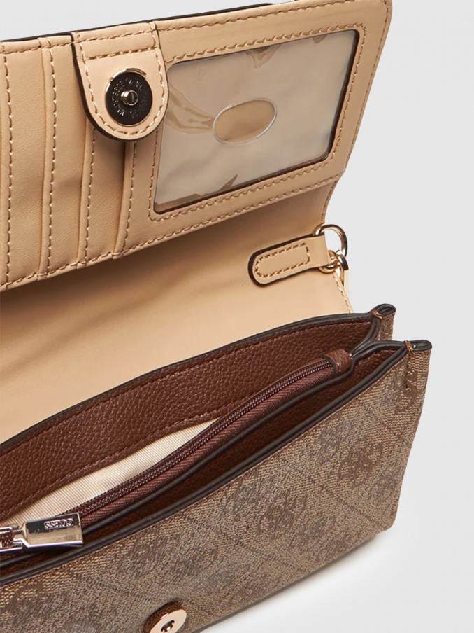 Bolsos de Hombro Mujer Marrón Guess