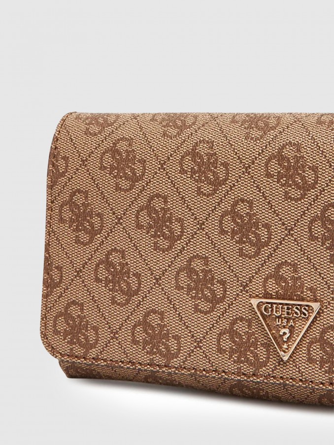 Bolsos de Hombro Mujer Marrón Guess