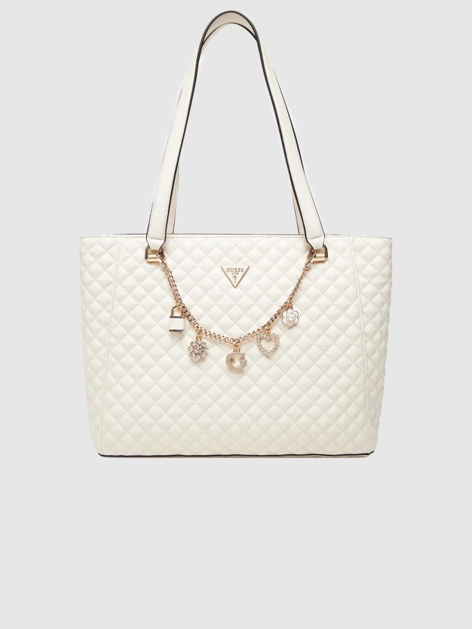 Bolsos de Mano Mujer Blanco Guess