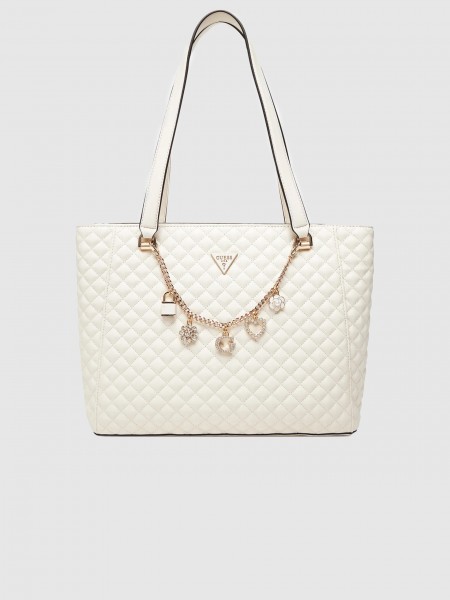Bolsos de Mano Mujer Blanco Guess