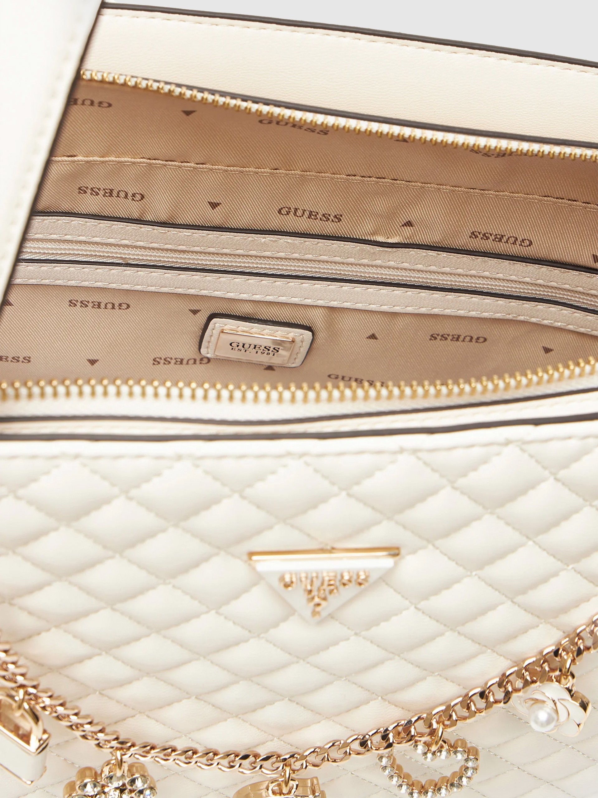 Bolsos de Mano Mujer Blanco Guess