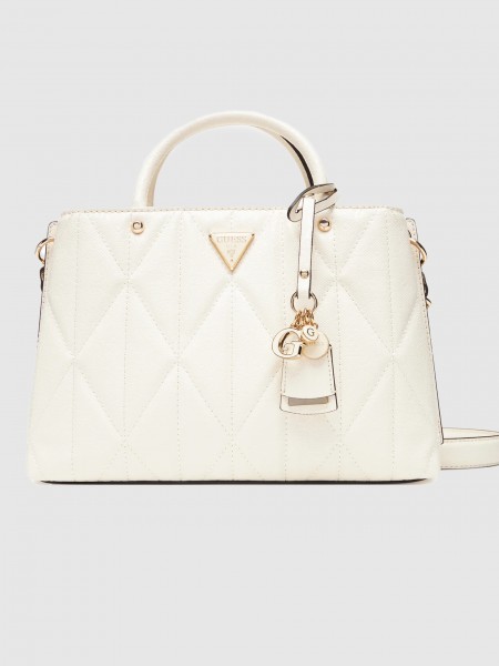 Bolsos de Mano Mujer Crema Guess