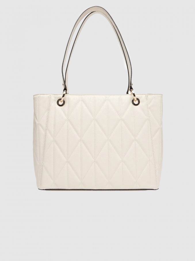 Bolsos de Mano Mujer Crema Guess