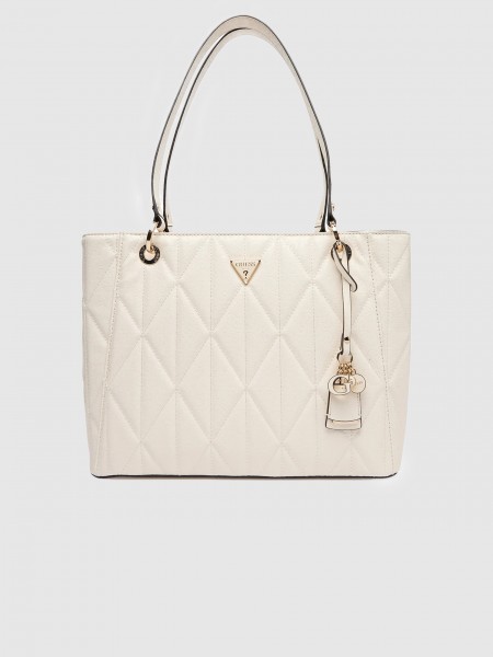 Bolsos de Mano Mujer Crema Guess