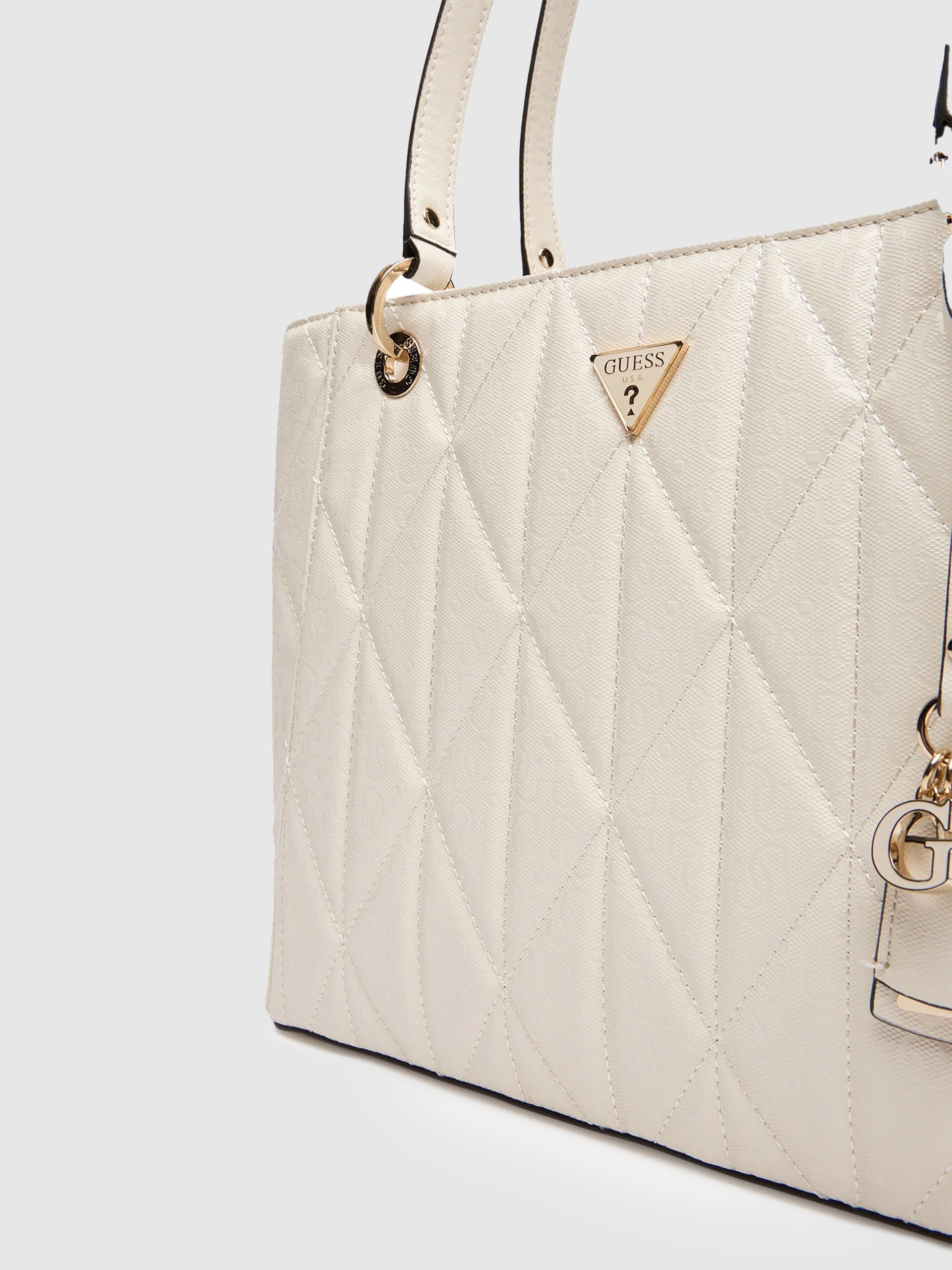 Bolsos de Mano Mujer Crema Guess