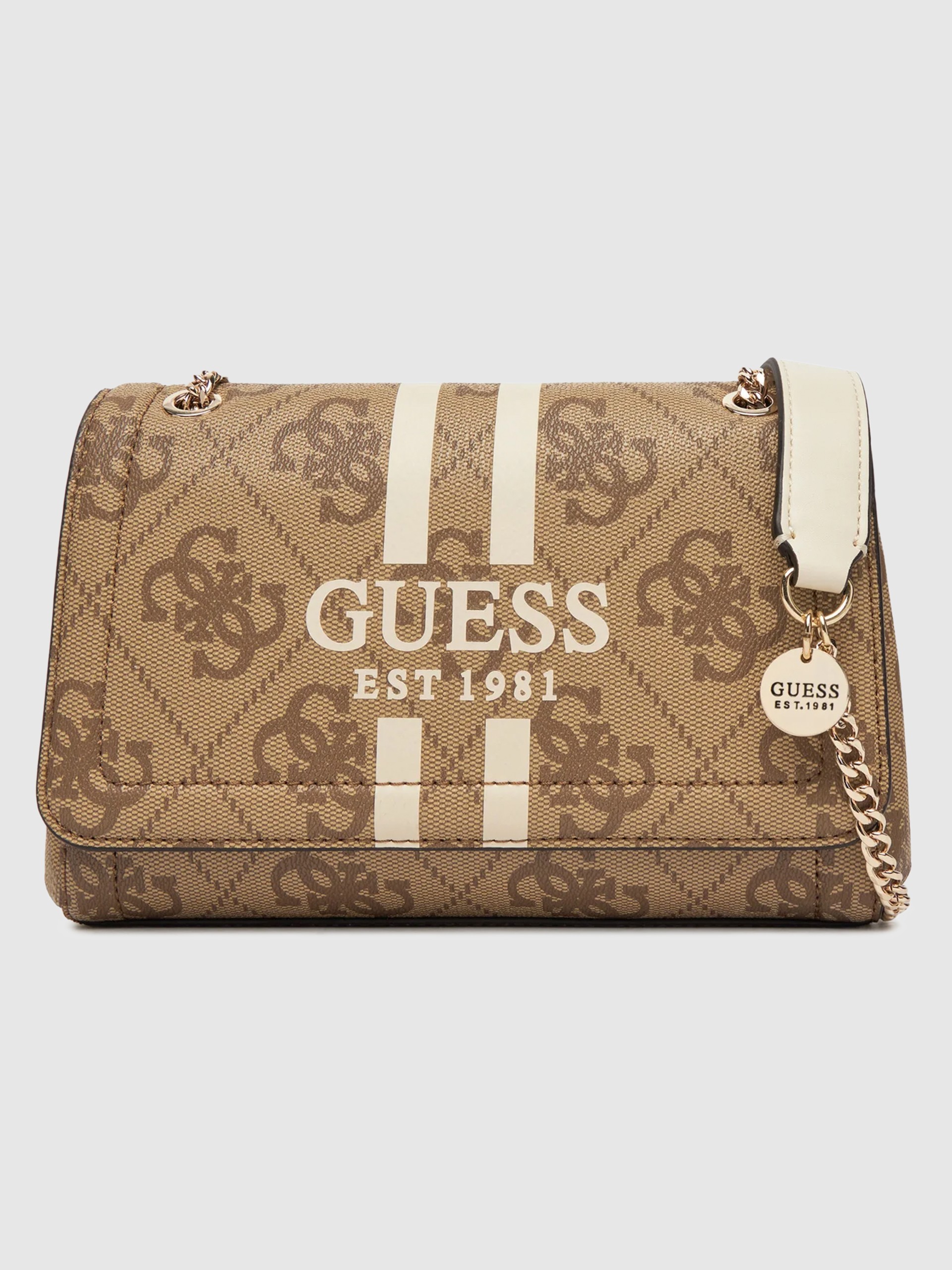 Bolsos de Hombro Mujer Beige Guess