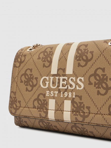 Bolsos de Hombro Mujer Beige Guess Bolsos de Hombro Mujer Beige Guess