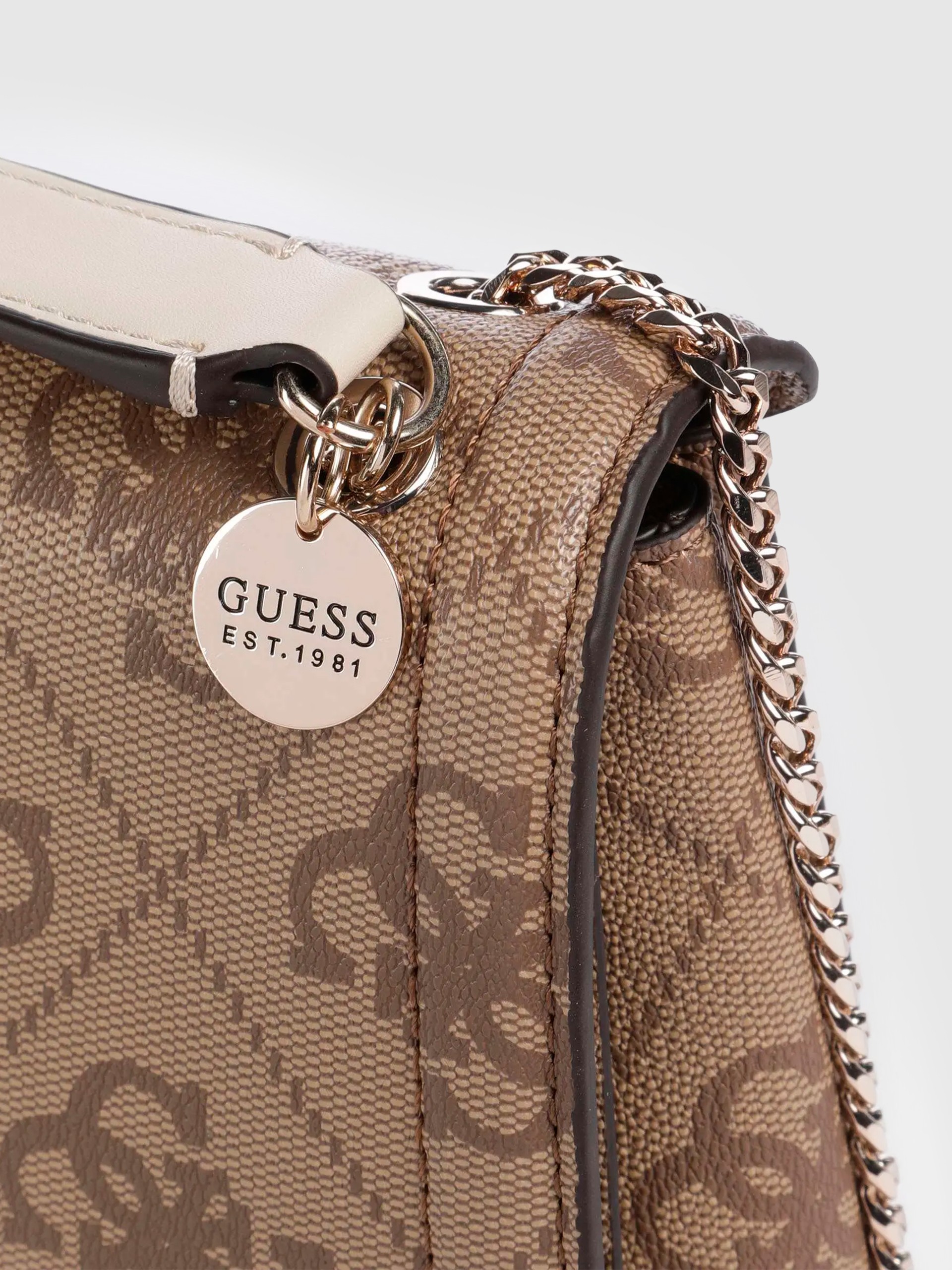 Bolsos de Hombro Mujer Beige Guess