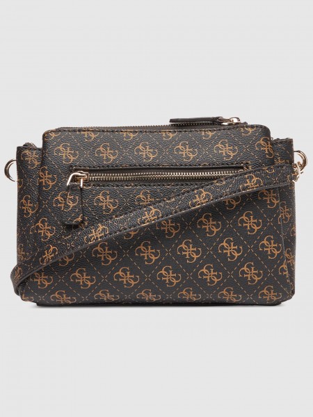 Bolsos de Hombro Mujer (Negro Con Marrón Guess Bolsos de Hombro Mujer (Negro Con Marrón Guess
