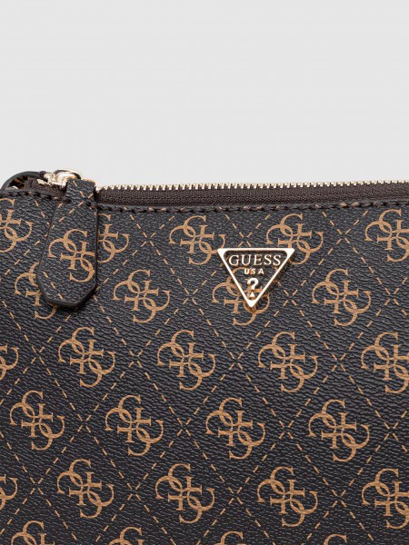 Bolsos de Hombro Mujer (Negro Con Marrón Guess Bolsos de Hombro Mujer (Negro Con Marrón Guess