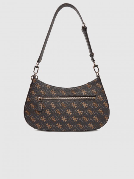 Bolsos de Hombro Mujer (Negro Con Marrón Guess Bolsos de Hombro Mujer (Negro Con Marrón Guess