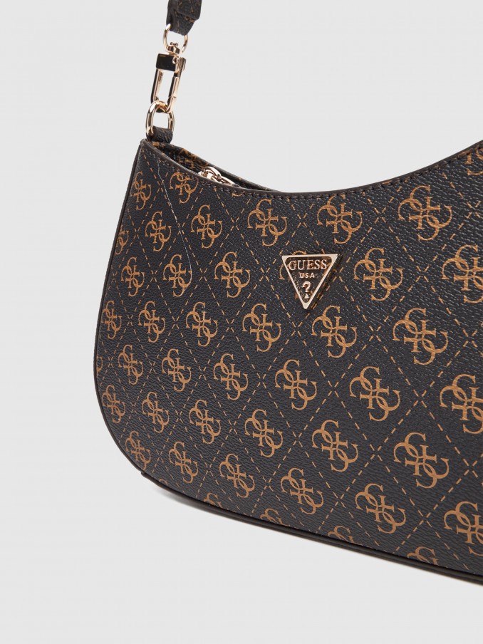 Shoulder Bags Woman (Black W / Brown Guess