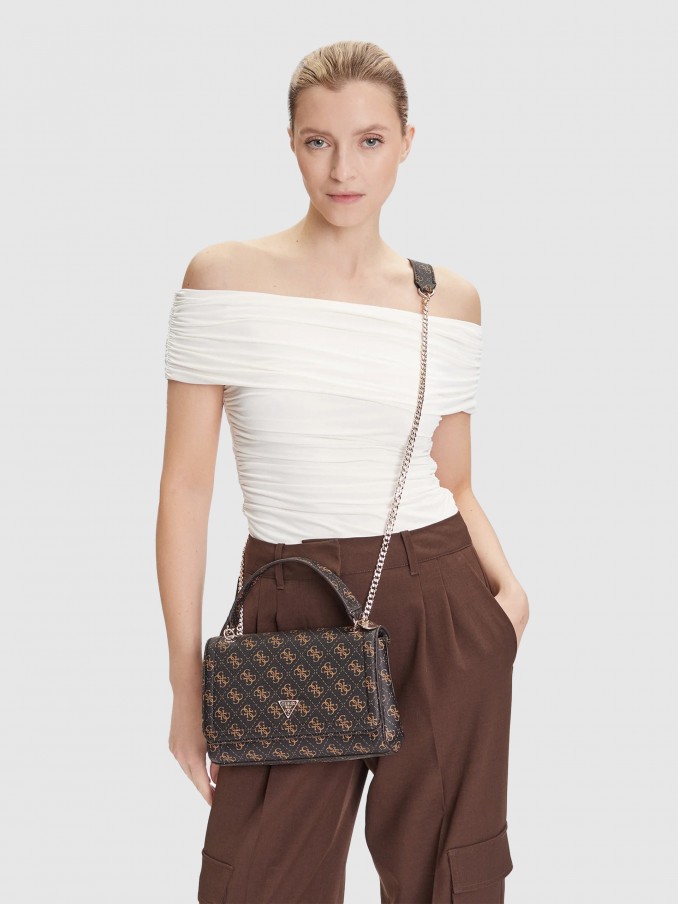 Shoulder Bags Woman (Black W / Brown Guess