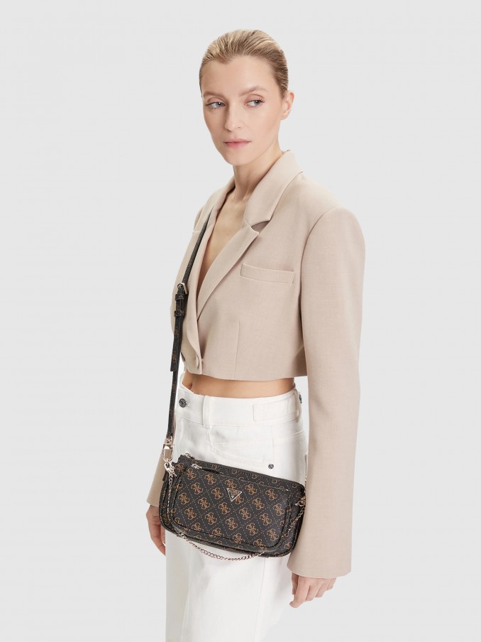 Shoulder Bags Woman (Black W / Brown Guess