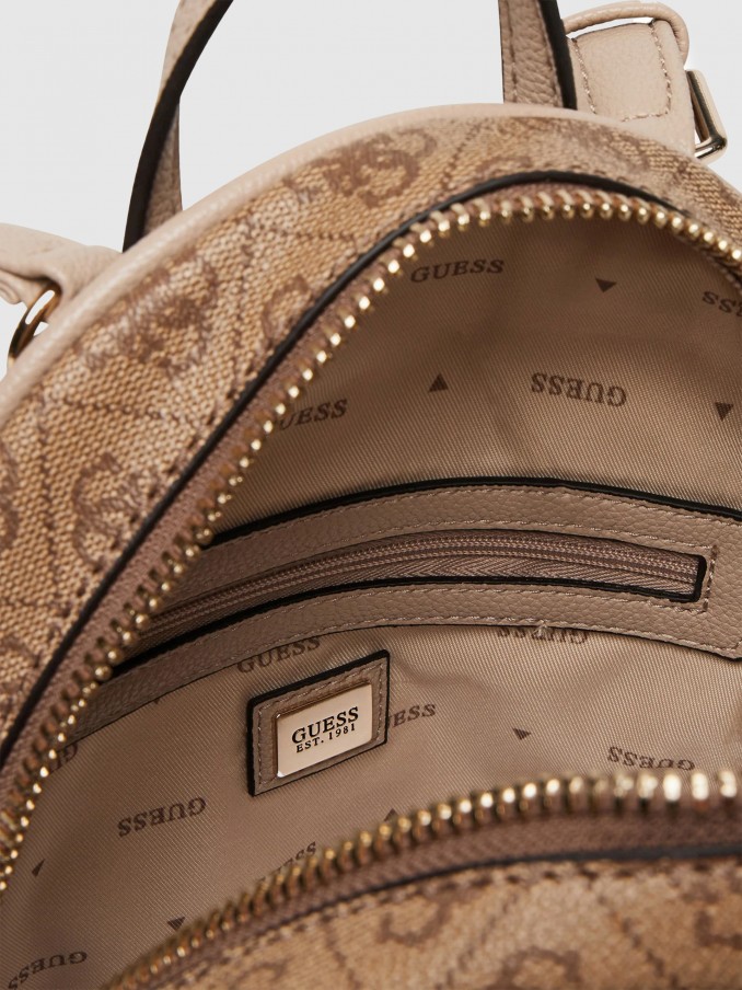 Mochila Mujer Beige Guess