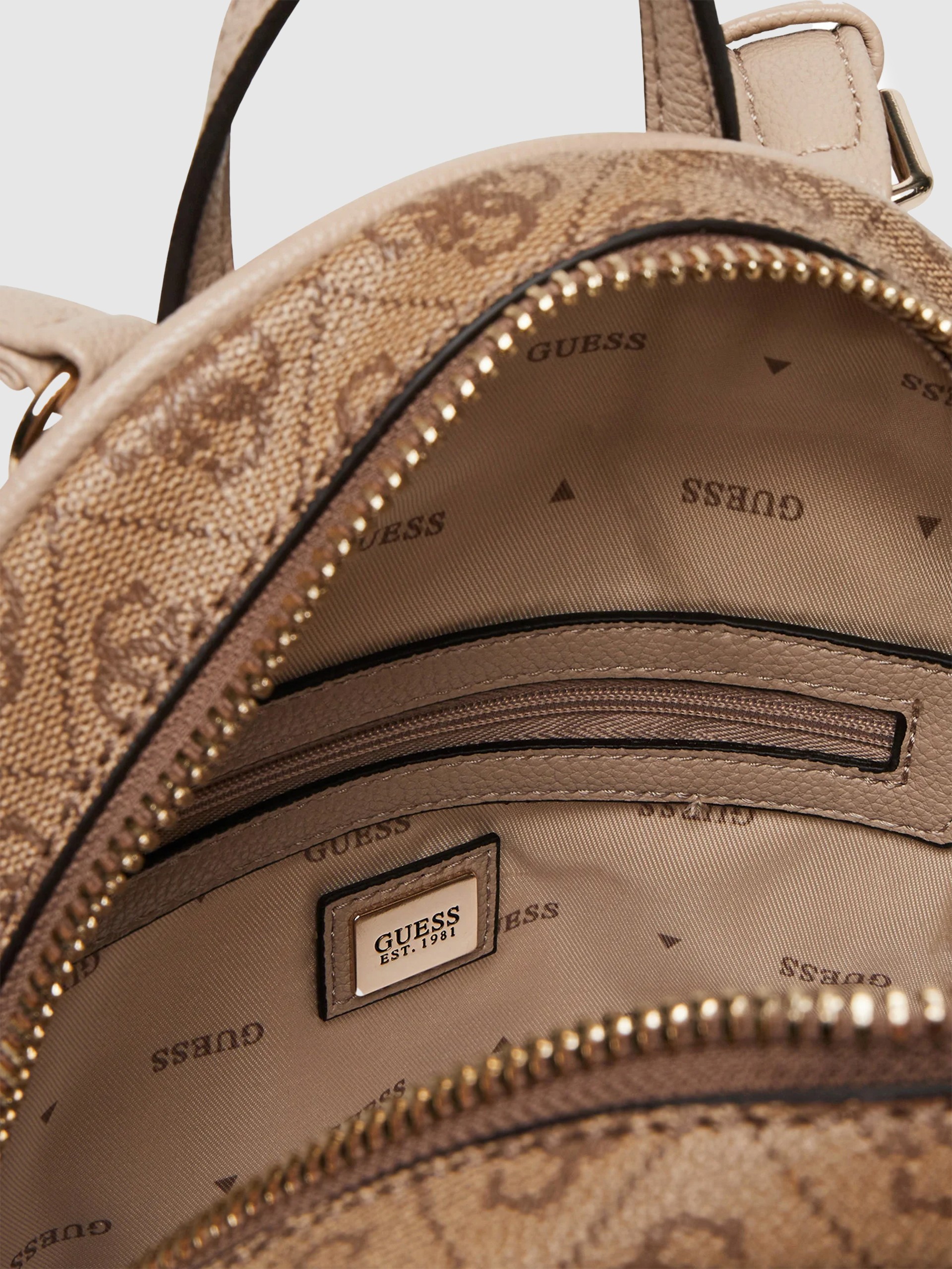 Backpack Woman Beige Guess