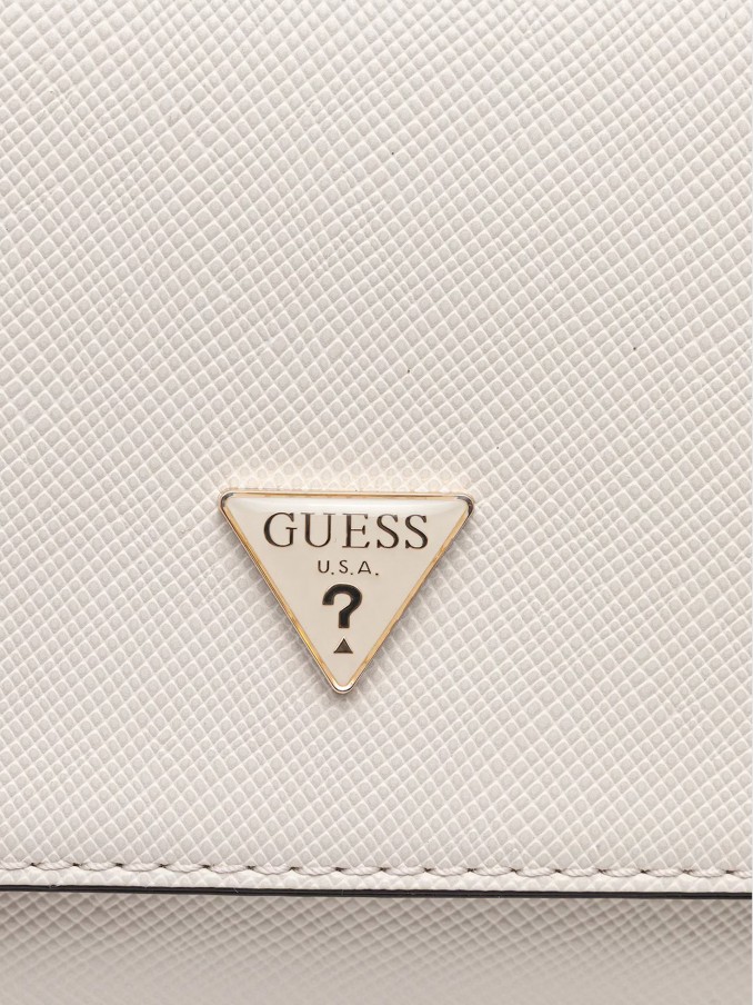 Bolsos de Hombro Mujer Crema Guess