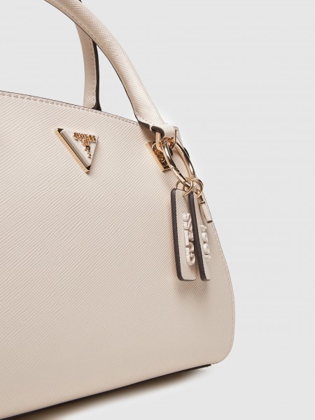 Handbag Woman Cream Guess
