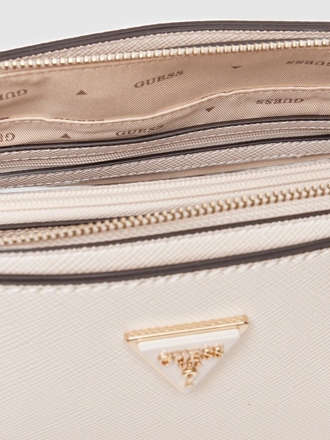 Bolso Mujer Crema Guess