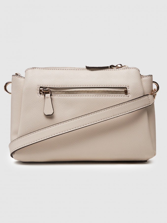 Bolsos de Hombro Mujer Crema Guess