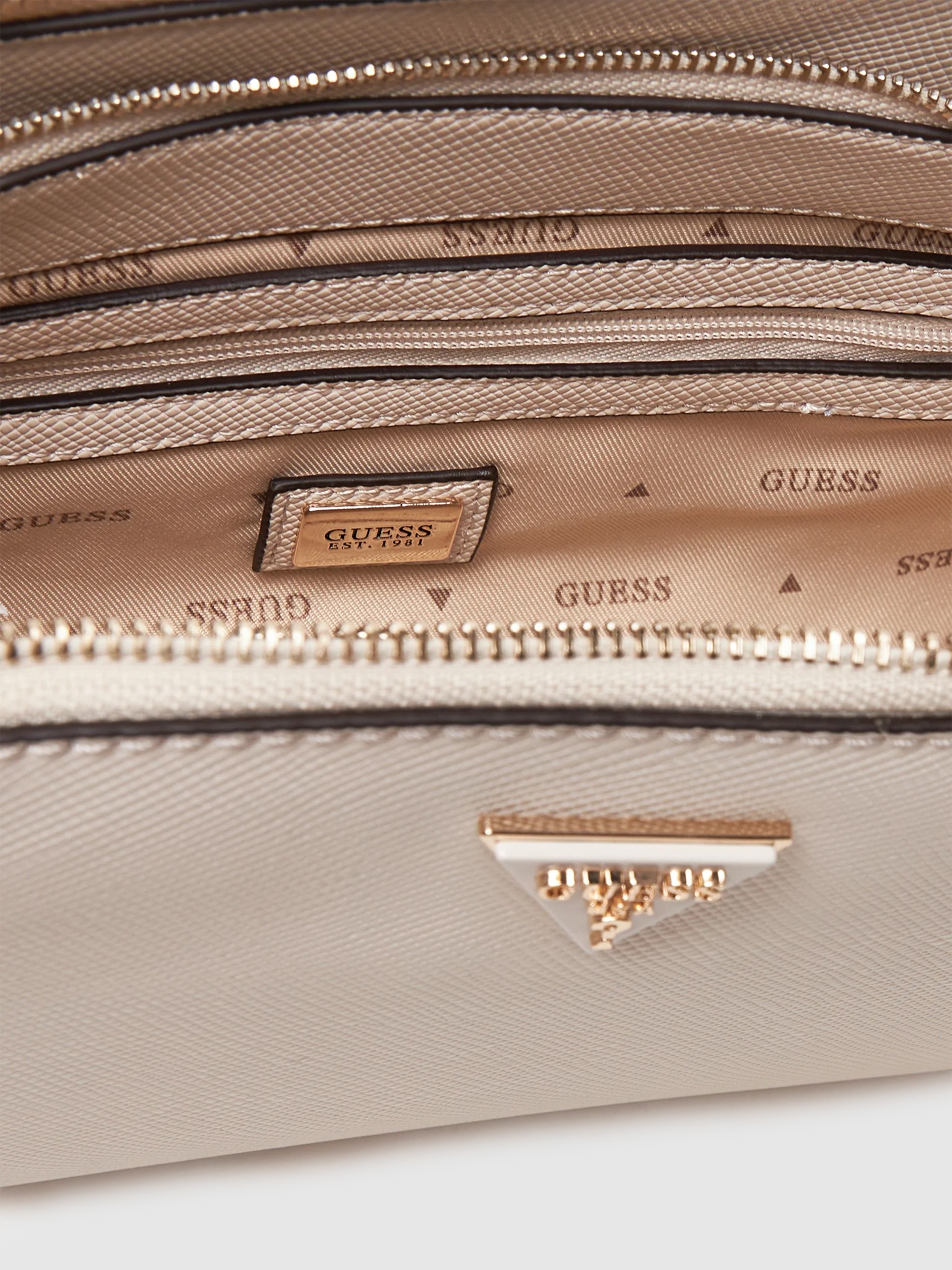 Bolsos de Hombro Mujer Crema Guess