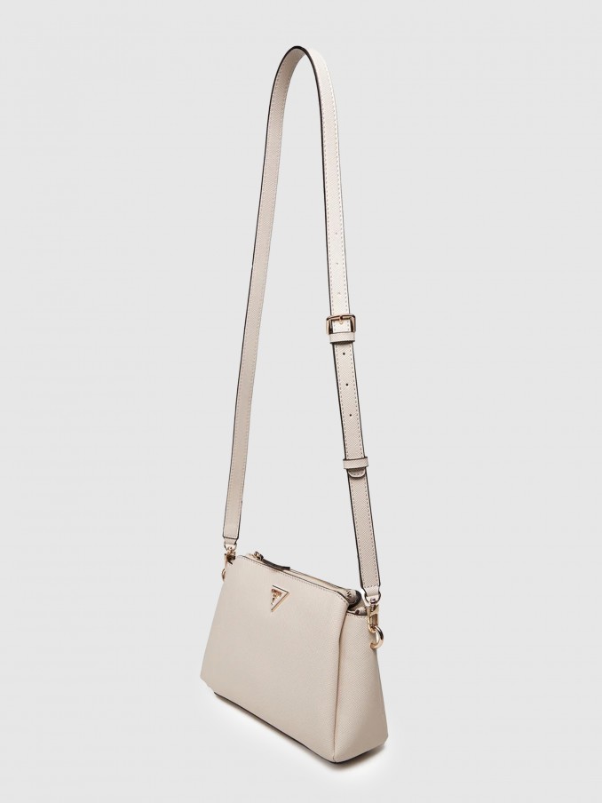 Bolsos de Hombro Mujer Crema Guess