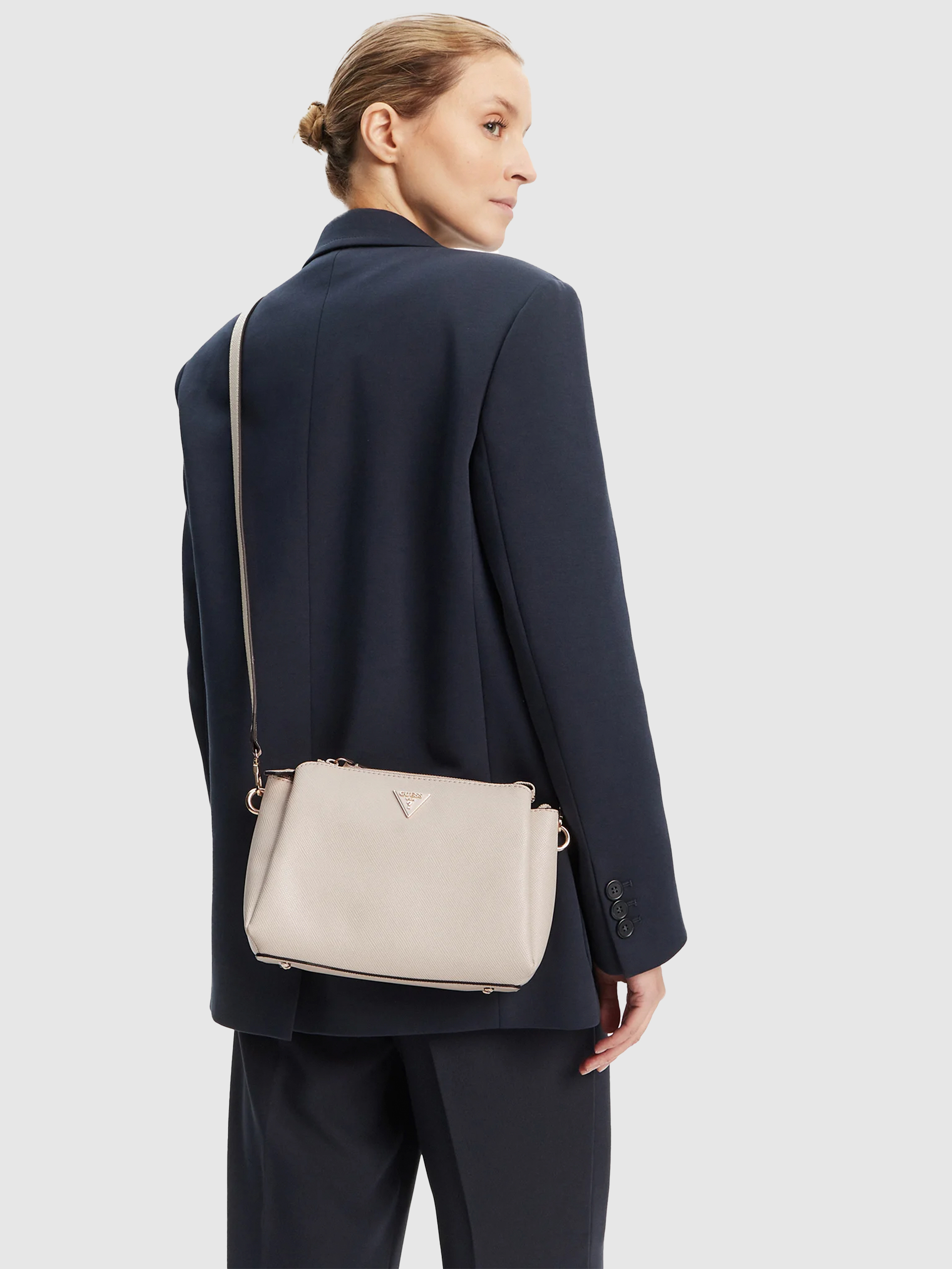 Bolsos de Hombro Mujer Crema Guess