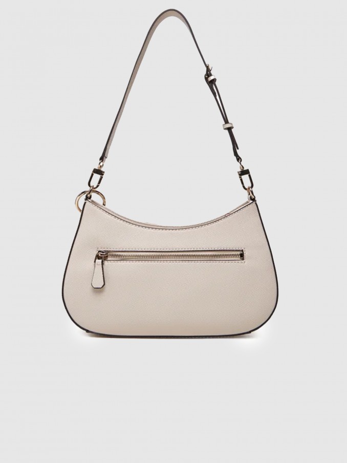 Bolsos de Hombro Mujer Crema Guess