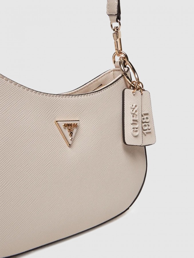 Bolsos de Hombro Mujer Crema Guess