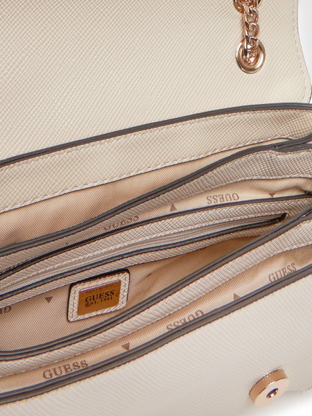 Bolsos de Hombro Mujer Crema Guess Bolsos de Hombro Mujer Crema Guess