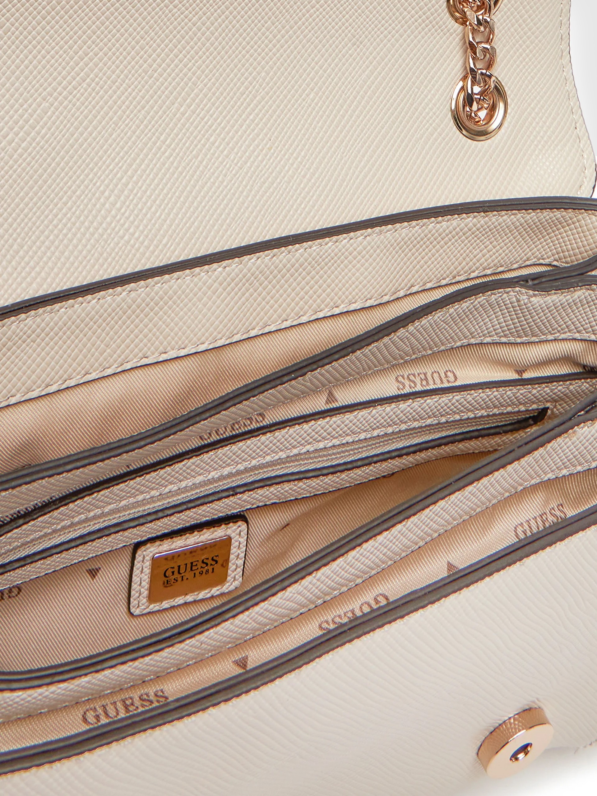 Bolsos de Hombro Mujer Crema Guess