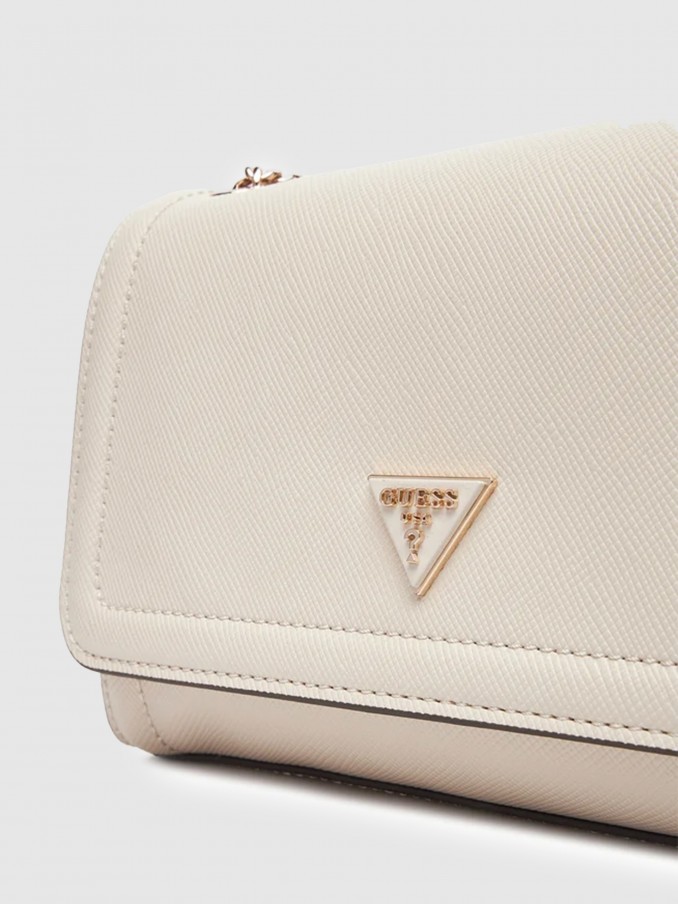 Bolsos de Hombro Mujer Crema Guess