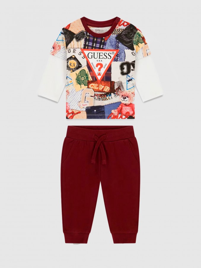 Conjuntos Menino Set Ls T-Shirt+Active Pants Guess Kids