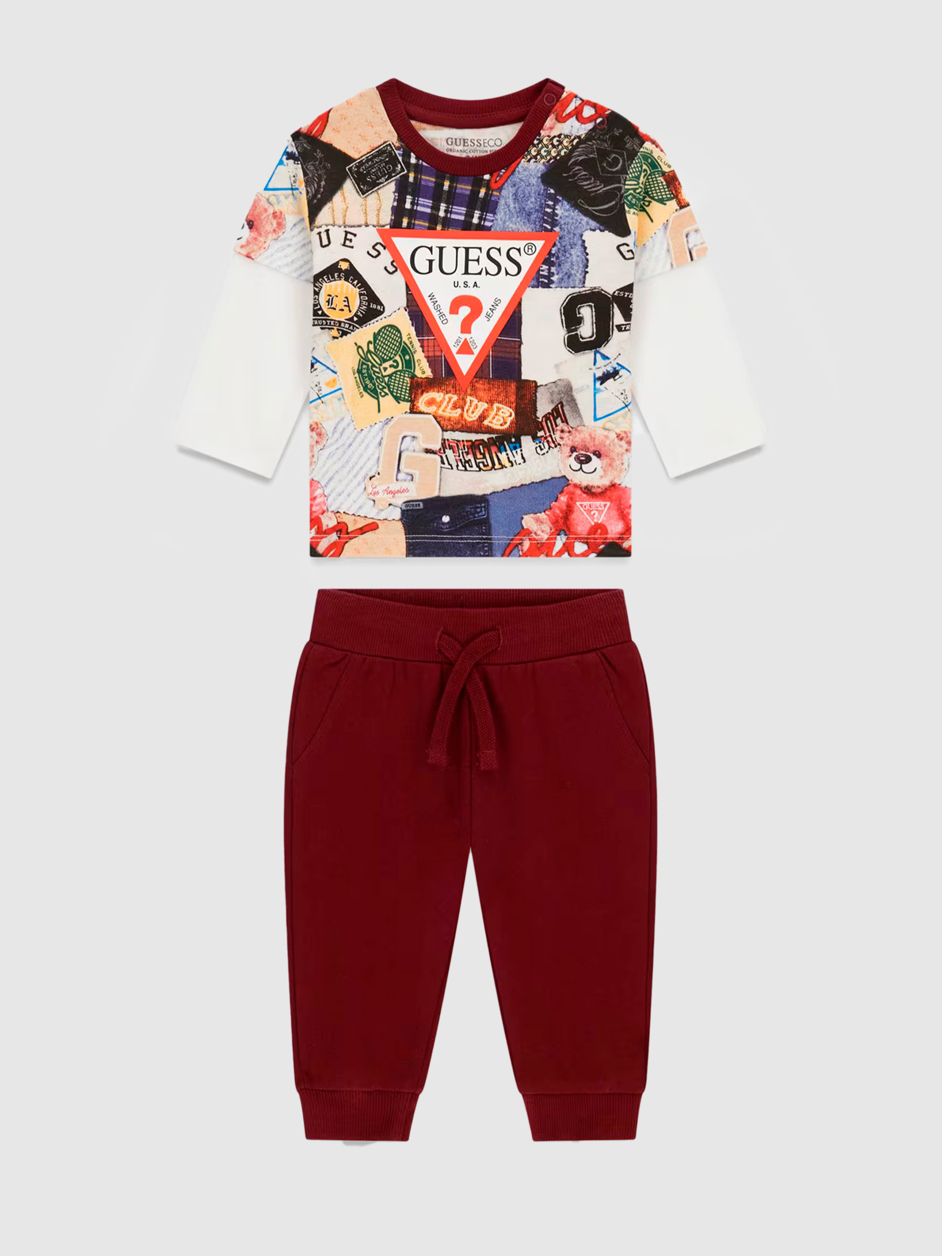 Conjuntos Menino Set Ls T-Shirt+Active Pants Guess Kids