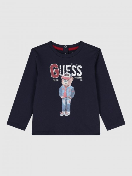 Pullover Baby Boy Navy Blue Guess