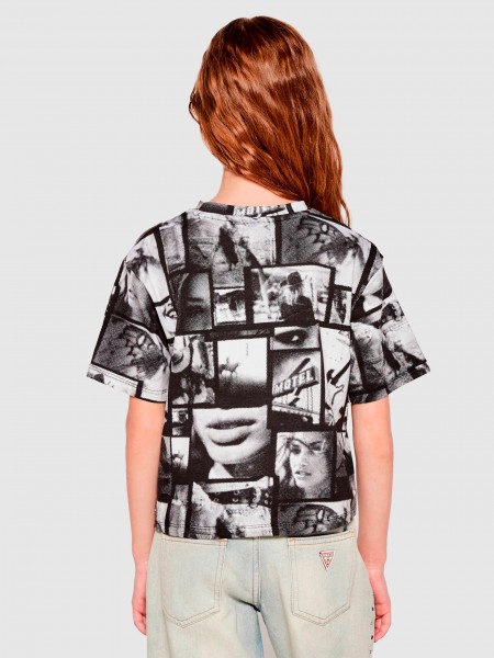 T-Shirt Girl Black Guess