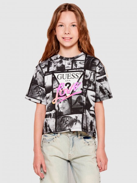 T-Shirt Girl Black Guess