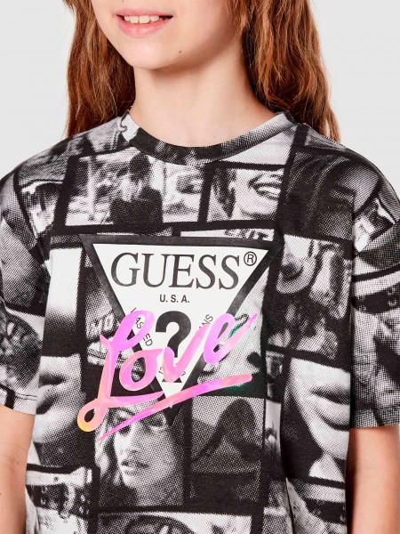 T-Shirt Girl Black Guess