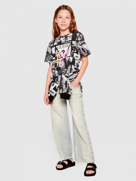 T-Shirt Girl Black Guess