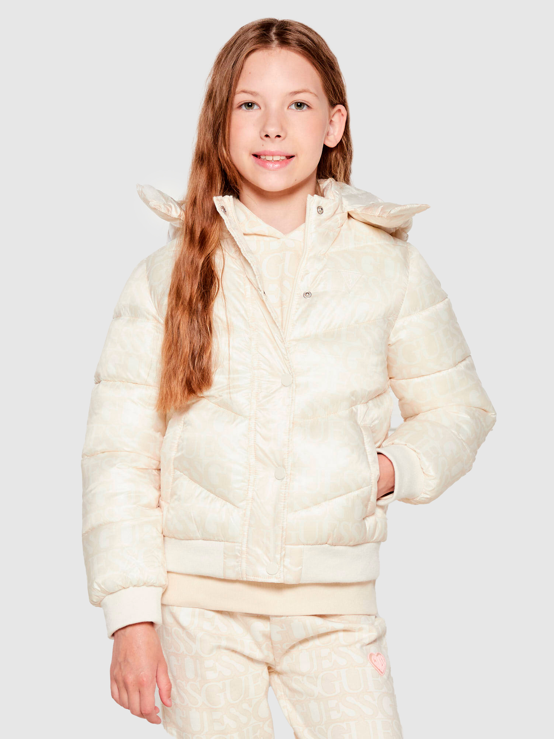 Chaqueta Niña Beige Guess